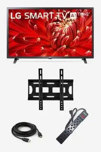 Smart tv hd lg de 32 pulgadas + cable + regleta + soporte