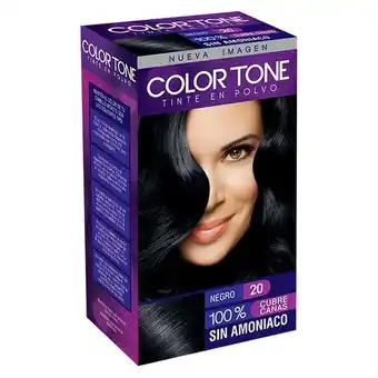 Color tone tinte capilar polvo 20 negro