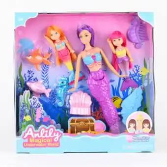 Juguetón Muñeca sirena y hermanas oferta
