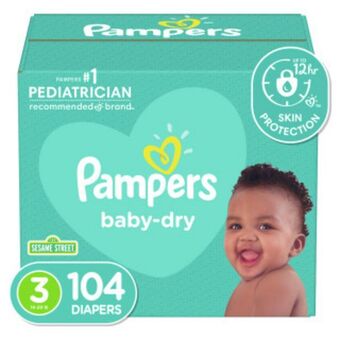 Bebemundo Panales pampers baby dry s3 super x104. oferta