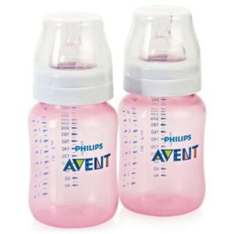 Bebemundo Biberón classic plus 260ml x2 rosado. oferta
