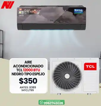 Novicompu Aire Acondicionado TCL 12000 Negro Tipo Espeko oferta