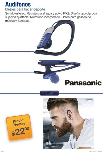 TVentas Panasonic Audífonos oferta