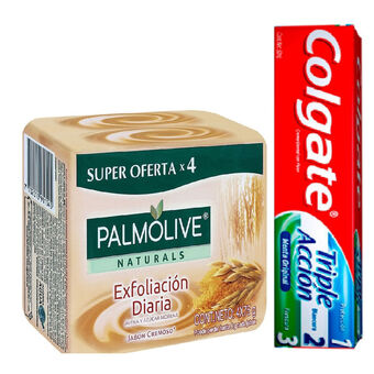 Tia Jabon Palmolive 75g x4 Avena con crema Dental 50 ml oferta