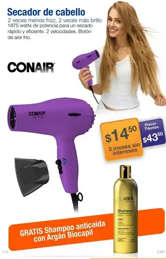 TVentas Conair Secador de Cabello oferta