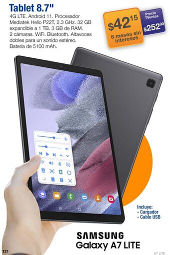 TVentas Samsung Galaxy A7 Lite Tablet 8,7" oferta