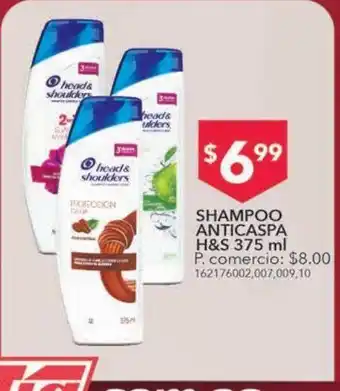 Tia Shampoo anticaspa head & shoulders x 375 ml oferta