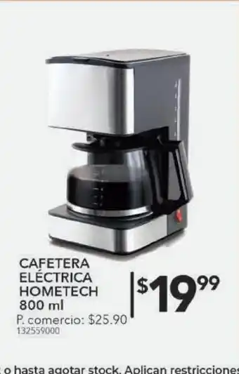 Tia Cafetera eléctrica hometech 800 ml oferta