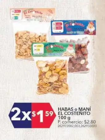Tia Habas ó maní el costeñito 2 unid x 100 g oferta