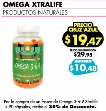Farmacias Cruz Azul Omega Xtralife 3-6-9 x 90 Cápsulas oferta