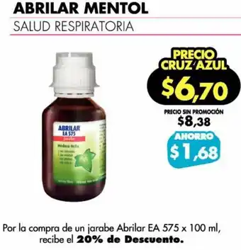 Farmacias Cruz Azul Abrilar Mentol EA 575 x 100ml oferta