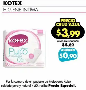 Farmacias Cruz Azul Kotex x 50 oferta