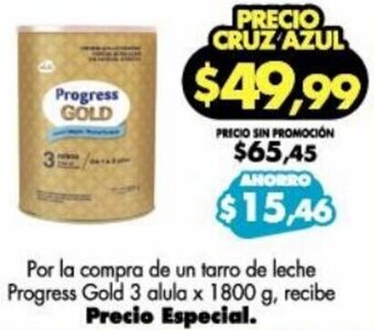 Farmacias Cruz Azul Progress Gold 3 Alula x 1800g oferta