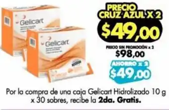 Farmacias Cruz Azul Gelicart Hidrolizado 10g x 30 Sobres oferta