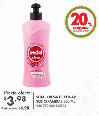 Sedal Crema de Peinar Sos Ceramidas 300ml