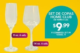 Tia Set de copas home club oferta