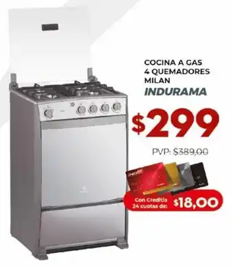 Tia Cocina milan 4 quemadores indurama oferta