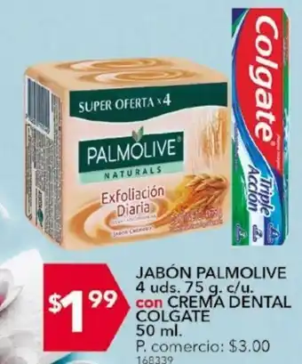 Tia Jabon palmolive 75g x4 avena con crema dental 50 ml oferta