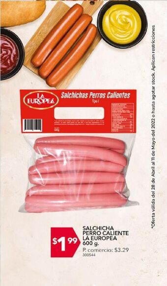 Tia Salchicha perro caliente la europea 600g oferta