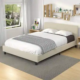 Tia Cama con soporte 2 Plazas Beige Mecor oferta