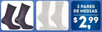 3 pares de medias
