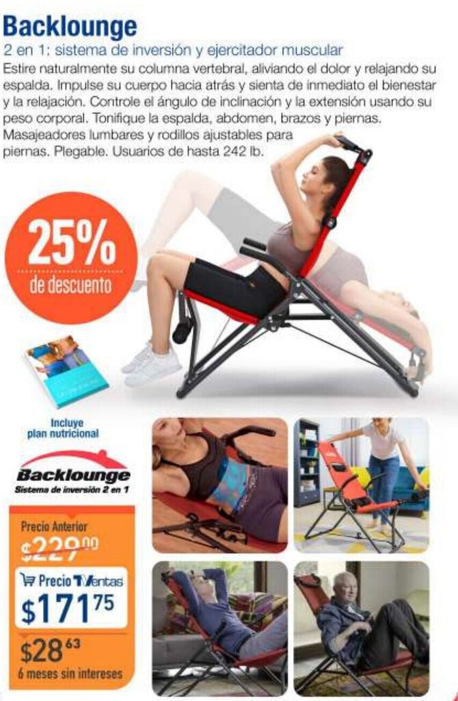 TVentas Backlounge 2 en 1 oferta