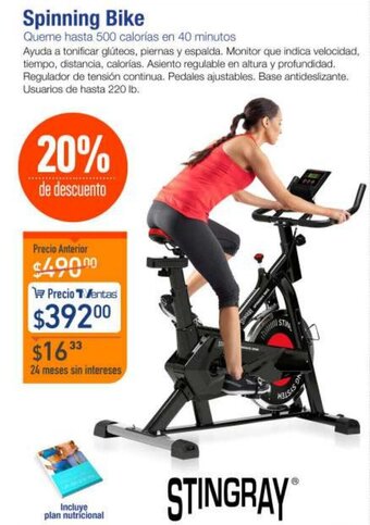 TVentas Stingray Spinning Bike oferta