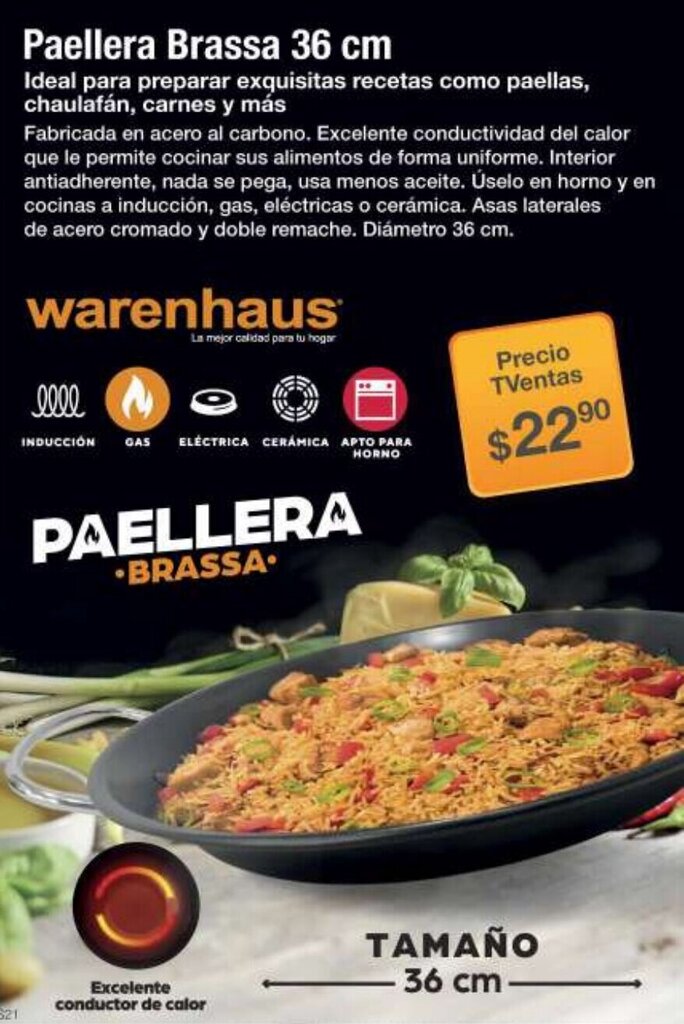 TVentas Warenhaus Paellera Brassa 36cm oferta