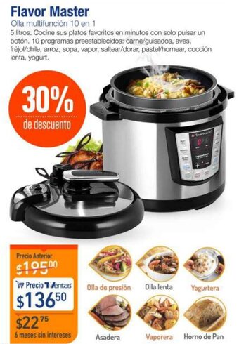 TVentas Flavor Master Olla Multifunción 10 en 1 oferta