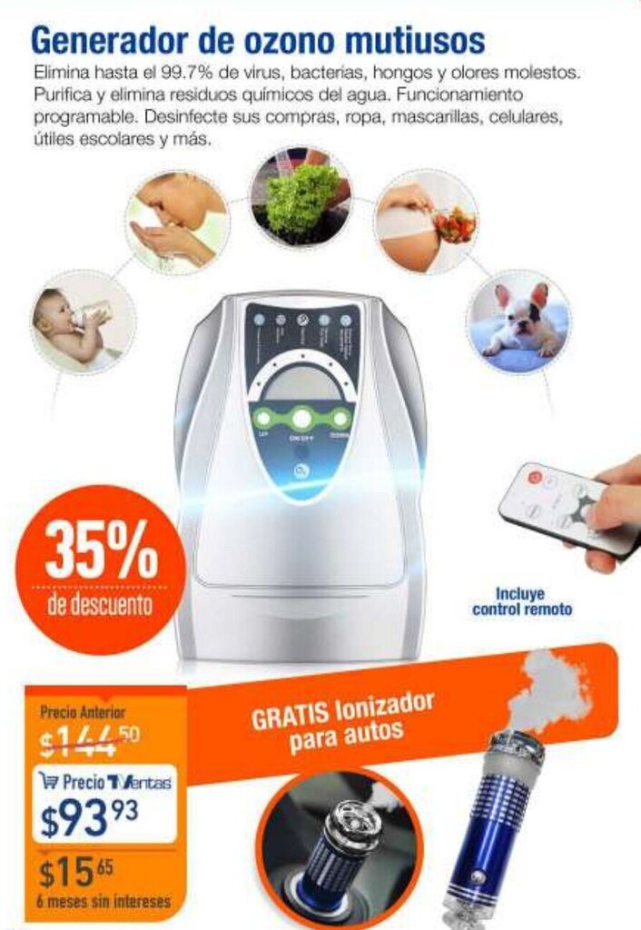 TVentas Generator de Ozono Mutiusos oferta
