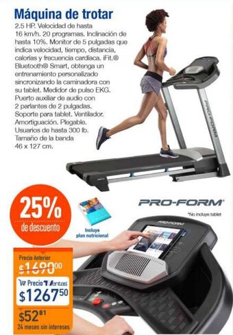 TVentas Pro-form Máquina de Trotar 2.5 HP oferta