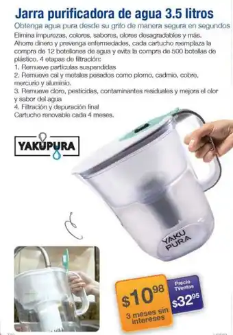 TVentas Yakupura Jarra Purificadora de Agua 3.5L oferta