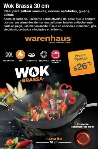 TVentas Warenhaus Wok Brassa 30cm oferta