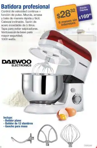 TVentas Daewoo Electronics Batidora Profesional 1000W oferta