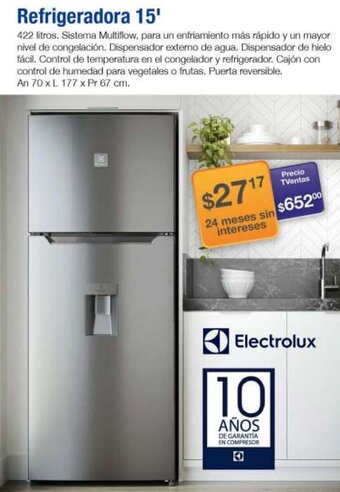 TVentas Electrolux Refrigeradora 15' oferta