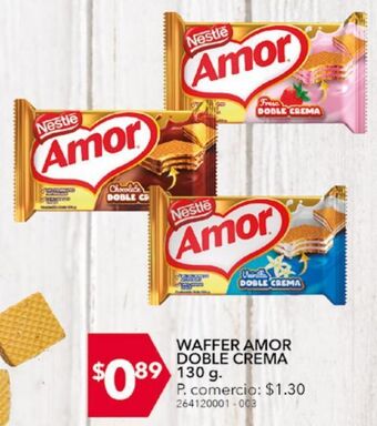 Tia Waffer amor doble crema 130g oferta