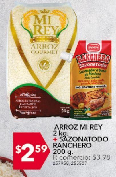 Tia Arroz mi rey 2kg + sazonatodo ranchero 200g oferta