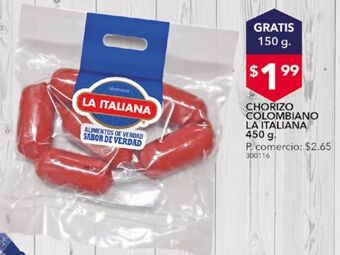 Tia Chorizo colombiano la italiana 450g oferta