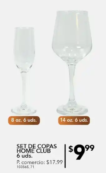 Tia Set de copas home club oferta