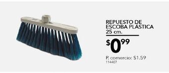 Tia Repuesto de escoba plástica 25cm oferta