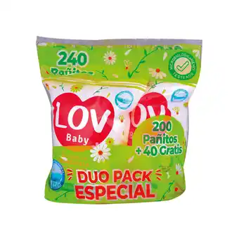 Akí PACK LOV BABY PANITO HUMEDO MANZANILLA 2X120 U 2X120 u oferta