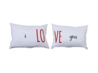 Colineal Almohada monograma set x2 love oferta