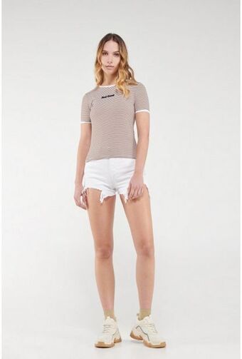 Koaj Camiseta cuello redondo, manga corta con puño en contraste, con estampado oferta