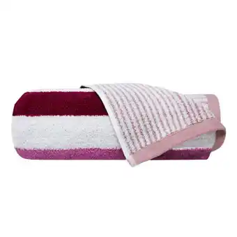 Pycca Toalla de playa rayas rosa 70 x 150 cm oferta