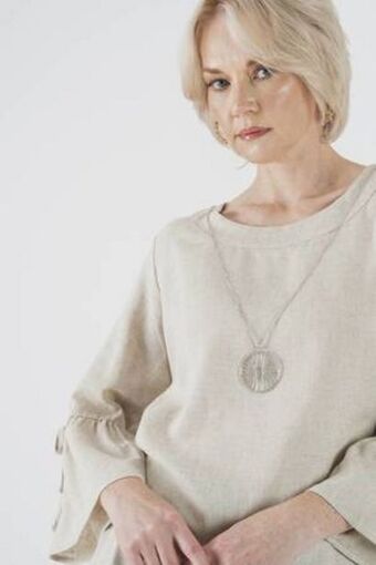 De Prati Blusa unicolor con collar amanda oferta