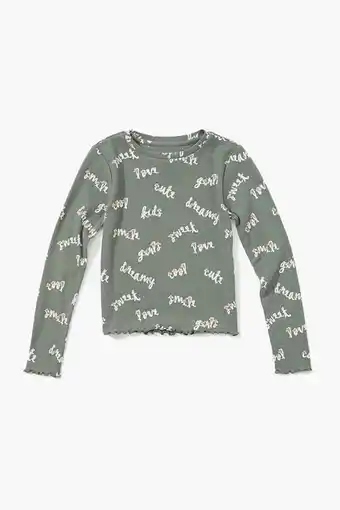 Forever 21 Girls repeating text print tee (kids) oferta