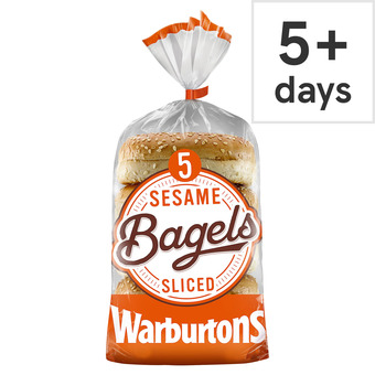 Tesco Warburtons Soft & Sliced Sesame Bagels 5 Pack offer