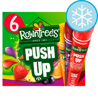 Tesco Rowntrees Fruit Pastille Push Up Lollies 6 X 80Ml offer