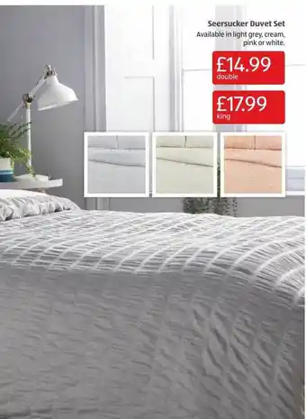 Aldi Seersucker Duvet Set offer