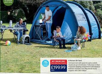 Aldi 4 Person Air Tent offer